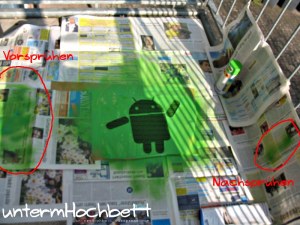 Android Fußmatte Sprayplan